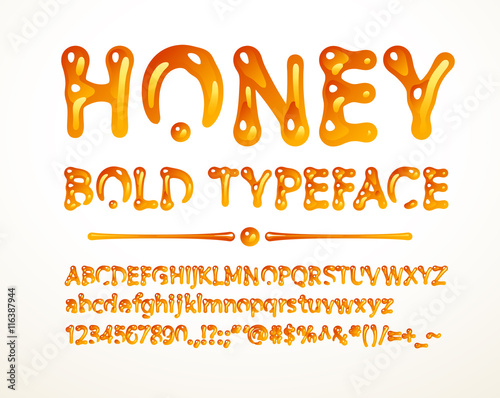 Vector honey bold typeface