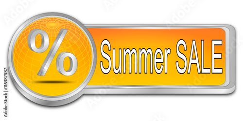 Summer Sale Button - 3D illustration