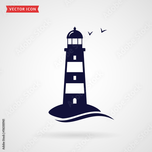 Fotografie, Obraz Lighthouse icon.