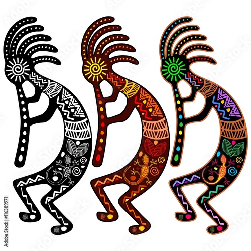 Kokopelli - Set of 3 Colors   photo