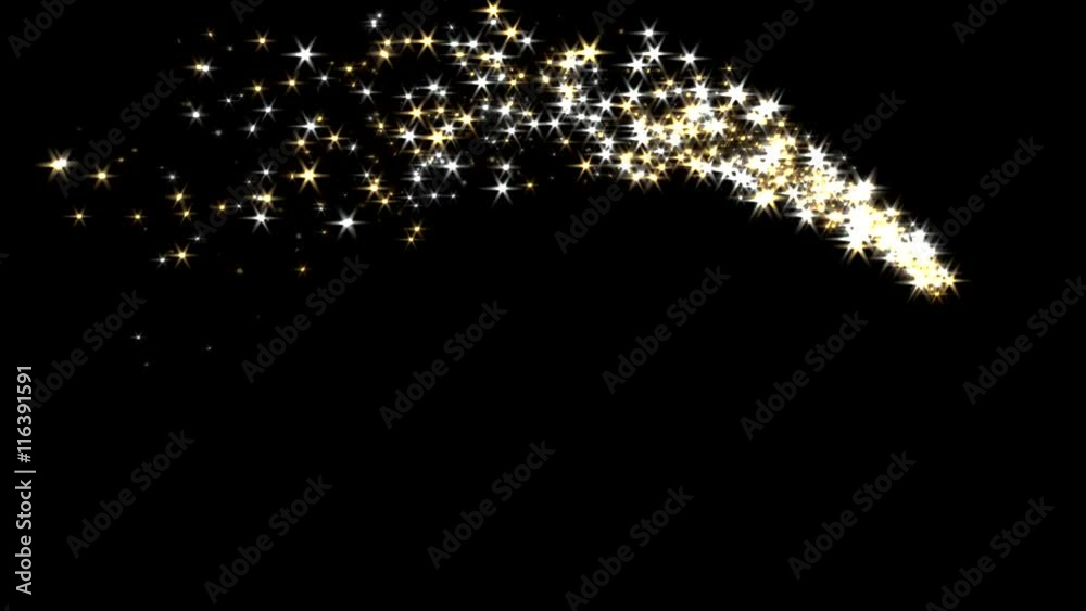 Magic sparkles fairy dust wand particle trail transition 4K
