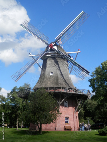 Old brick windmill