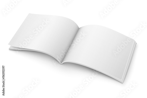 Blank open magazine template. Wide format