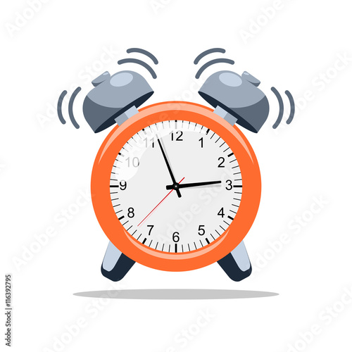 Alarm clock, wake-up time, vector illuastrations