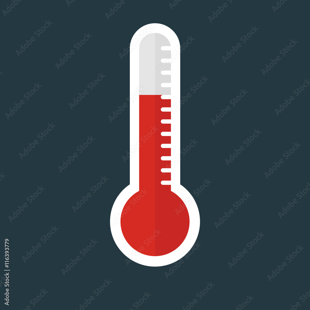 Vector Thermometer Flat Icon