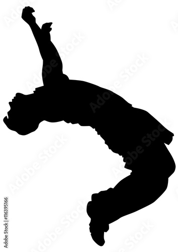 Young man in a jump on white bakground
