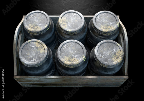 Whiskey Jars In A Crate
