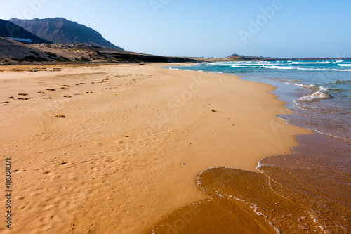 Cape Verde Praia Grande wild beach