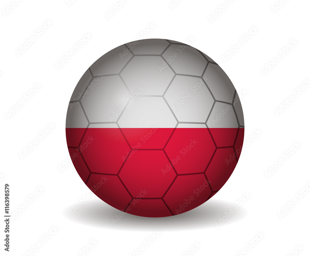 Fototapeta premium poland soccer ball