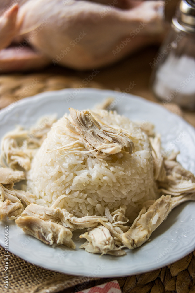 Traditional Turkish chicken on a rice (tavuklu pilav). Traditional Turkish chicken on a rice (tavuklu pilav).