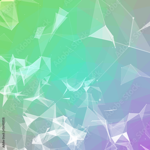 Abstract colorful triangulated geometric background for illustrations and banners