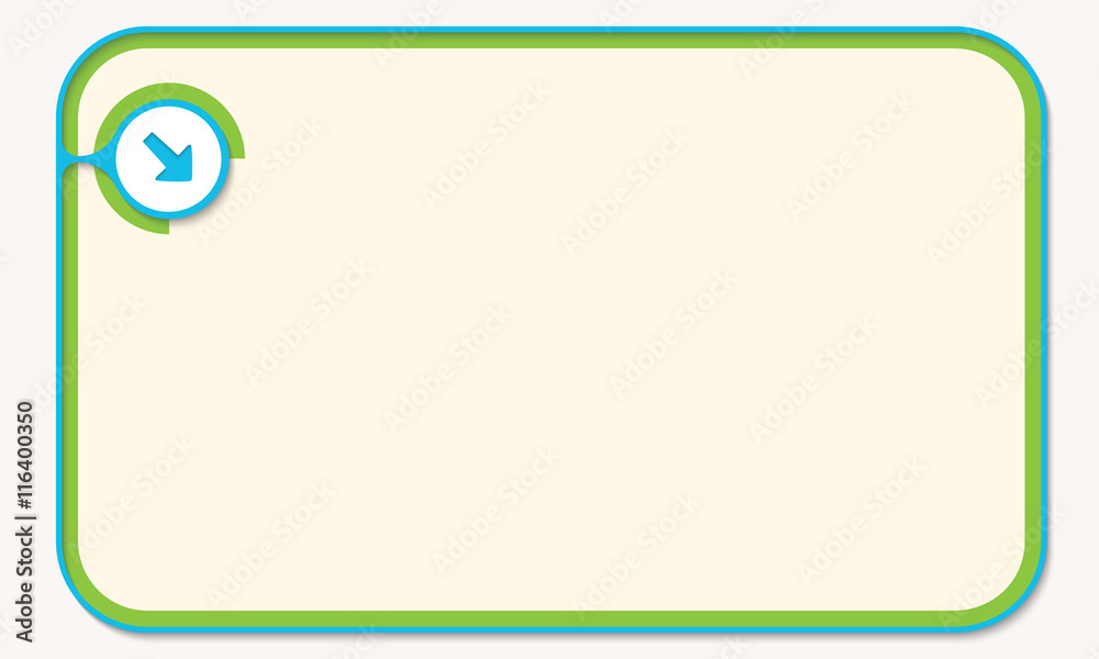 Text box for fill your text and arrow Text box for fill your text and arrow