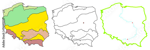 Poland with highlands , plains , mountains, lakes and Vistula
