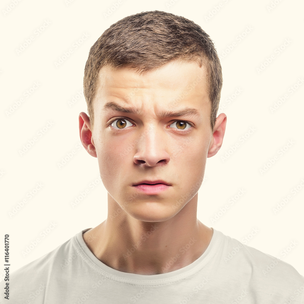 Young thoughtful man. Young thoughtful man.