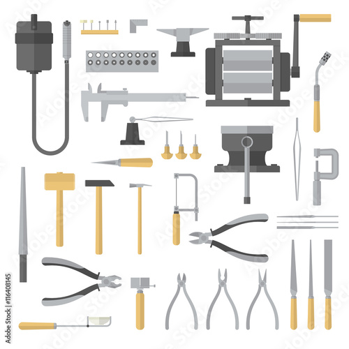 Set of jewelry tools.