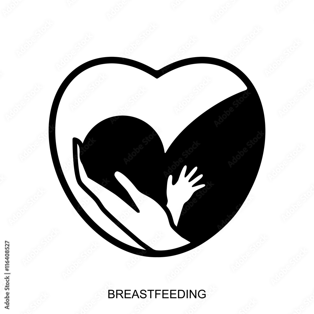 Breastfeeding vector icon