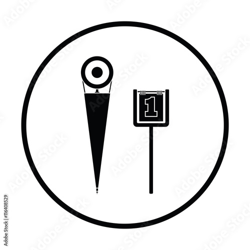 Fotografi American football sideline markers icon