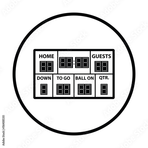 American football scoreboard icon