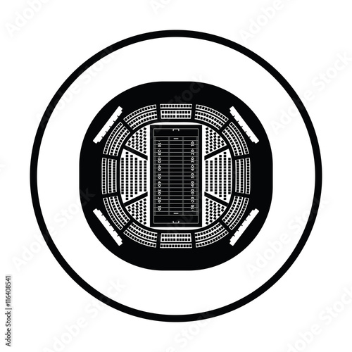 American football stadium bird's-eye view icon
