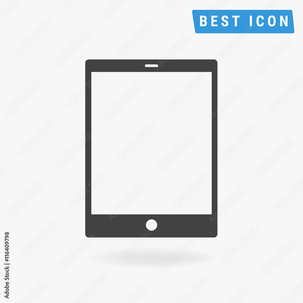 Tablet computer with blank screen in ipad style. Tablet computer with blank screen in ipad style.