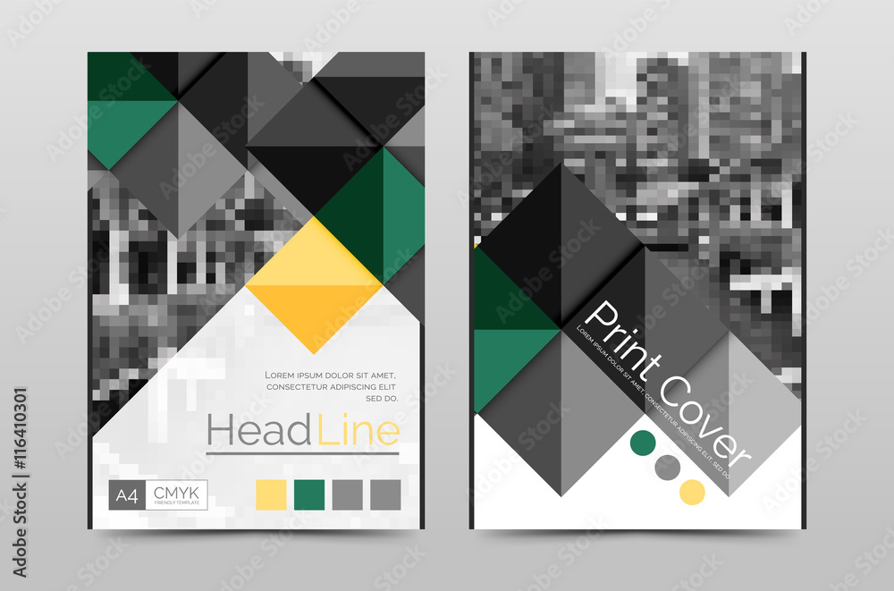 Geometric brochure front page Geometric brochure front page