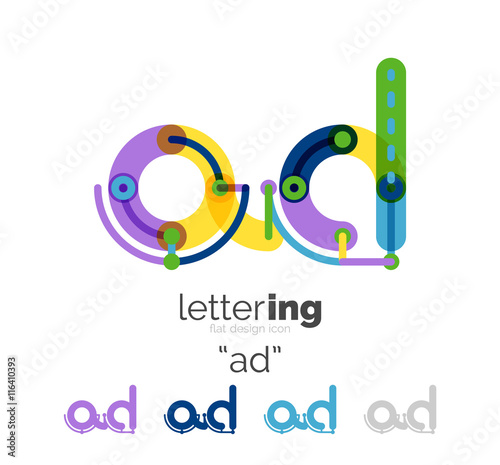 Letter logo line concept