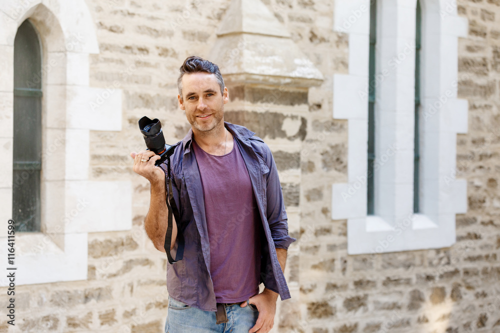 Male photographer taking picture Male photographer taking picture