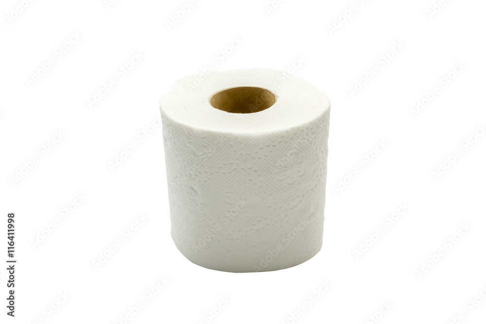 Toilet paper roll isolated on white background Toilet paper roll isolated on white background