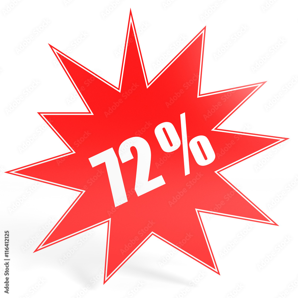 Discount 72 percent off. 3D illustration. Discount 72 percent off. 3D illustration.