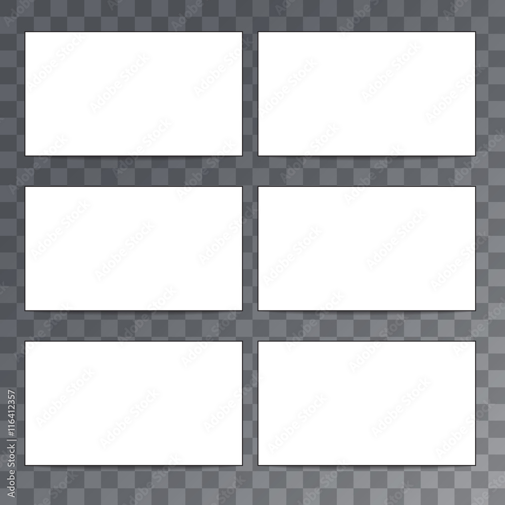 Empty template business card isolated on transparent background. Empty template business card isolated on transparent background.