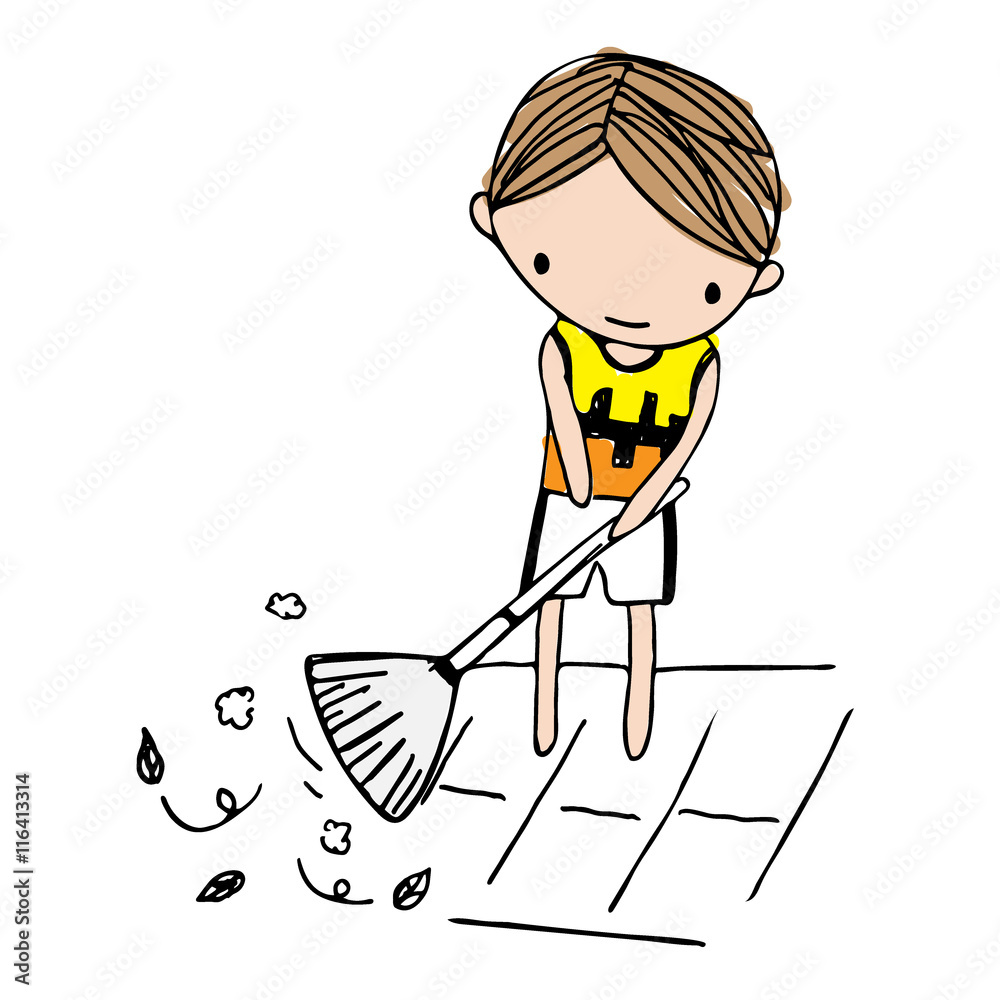 sweeping the floor clipart