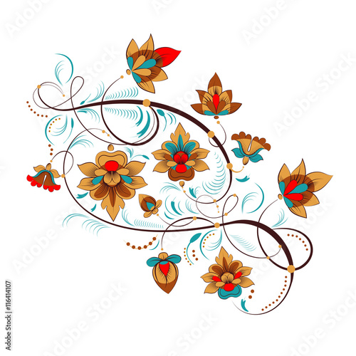 Russian flower ornament