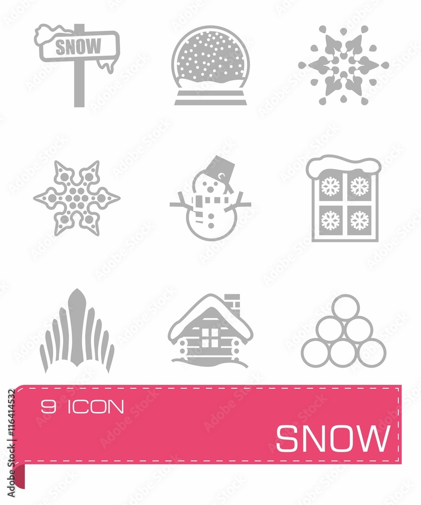Vector Snow icon set