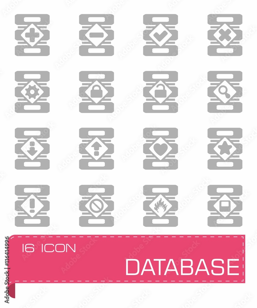 Vector Database icon set Vector Database icon set