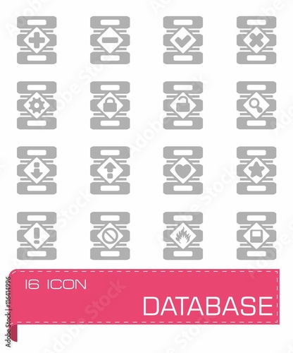 Vector Database icon set