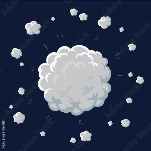 Smoke and dust illustration for game. Vector