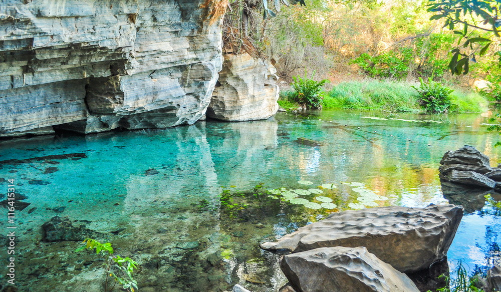 Fototapeta premium Pratinha Grotto in Chapada Diamantina, Brazil