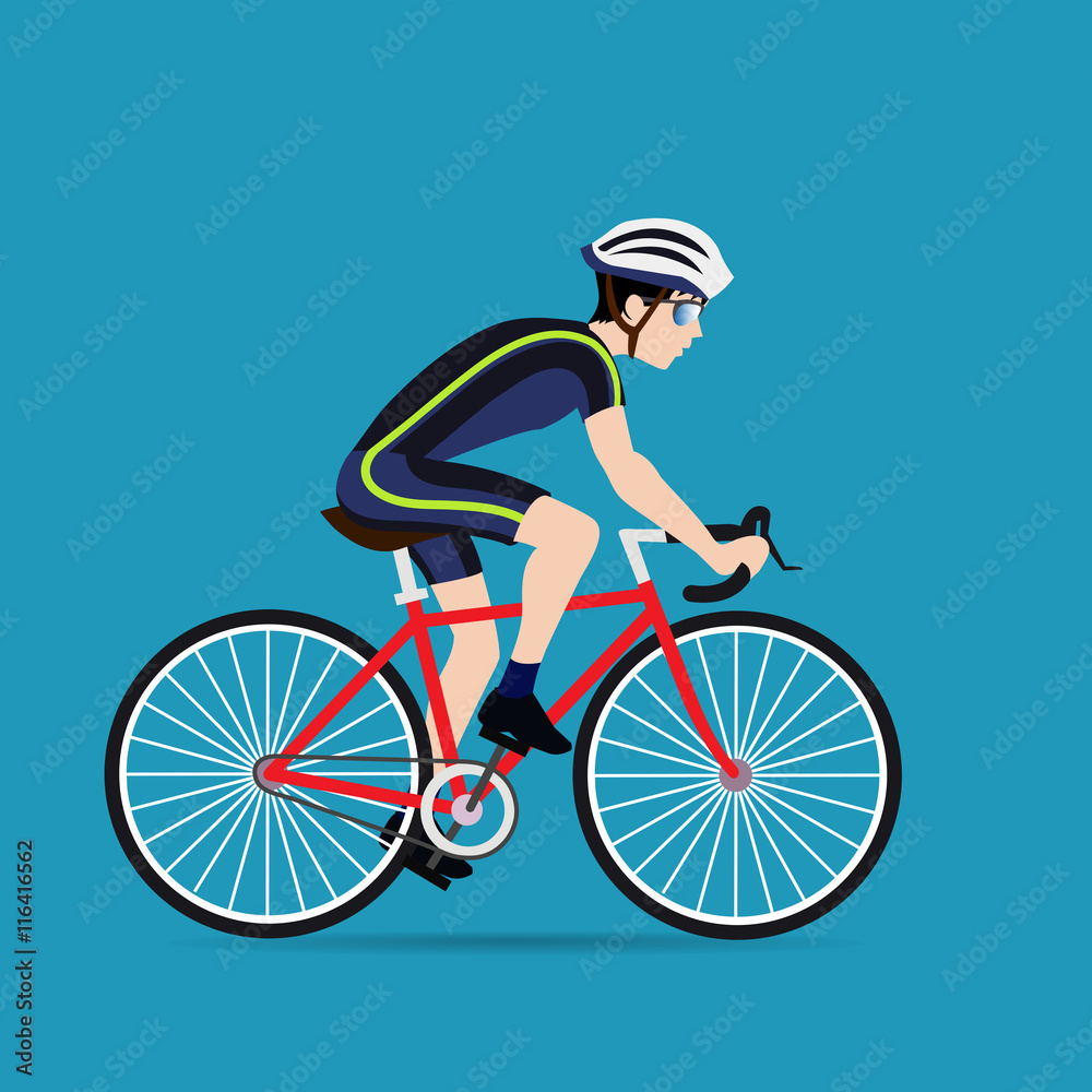 Obraz premium Racing cyclist in action