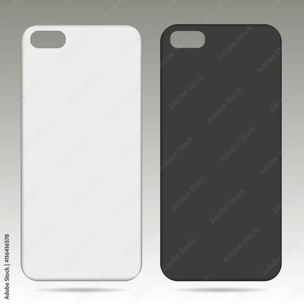 empty black and white case for your phone. Vector illustration empty black and white case for your phone. Vector illustration