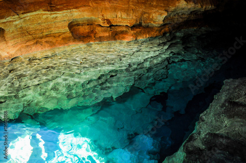 Blue Well, cave with blue lagoon in the Chapada Diamantina, Braz © RonaldoMelo