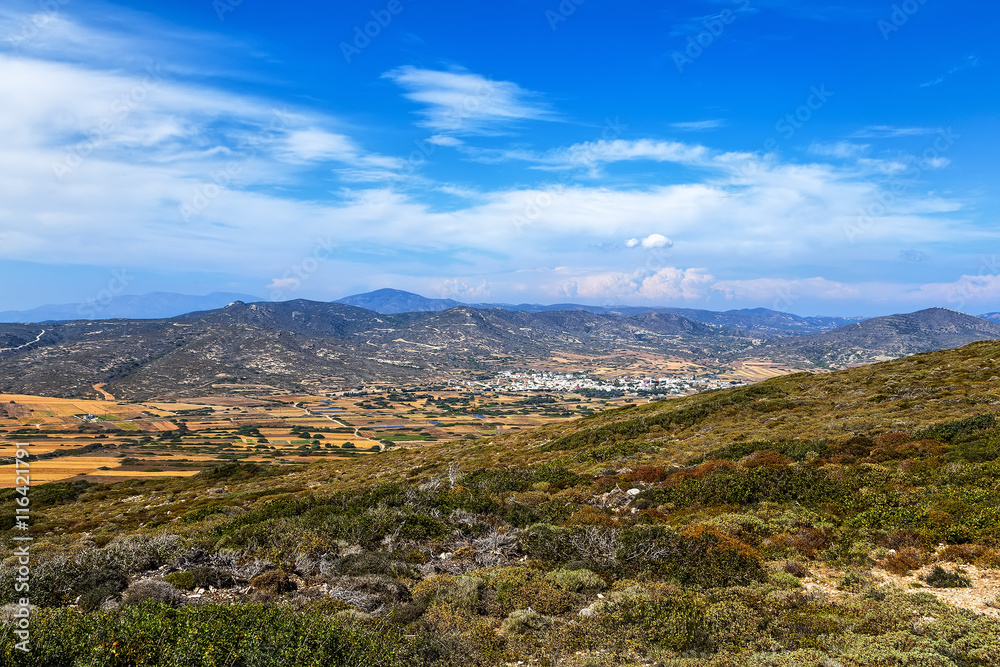 View of the valley in Greece island Rhodes