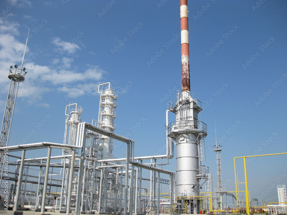 The oil refinery The oil refinery