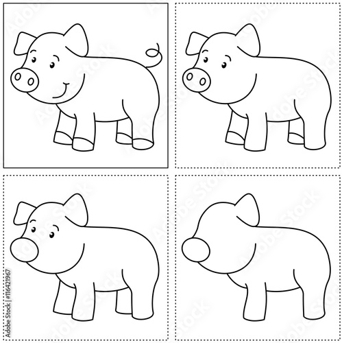 educational exercise and coloring book for children
