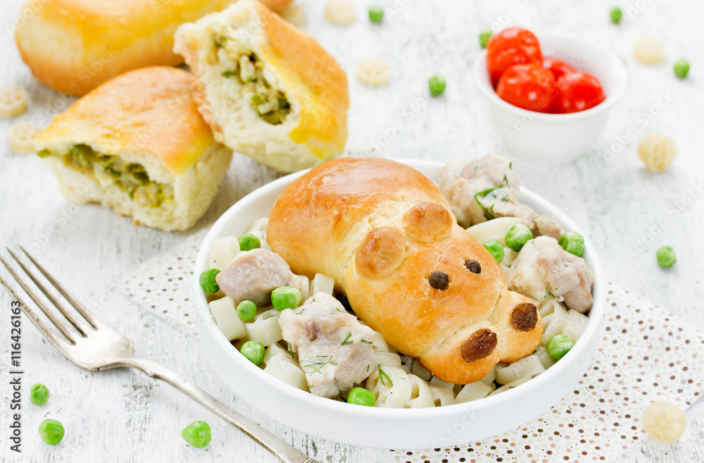 Snack patties stuffed with vegetables for baby dining meal Snack patties stuffed with vegetables for baby dining meal