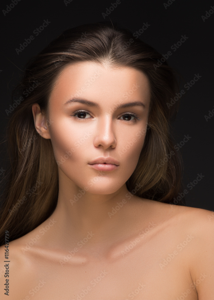 Beautiful woman portrait face studio. fashion photo, vogue style Beautiful woman portrait face studio. fashion photo, vogue style