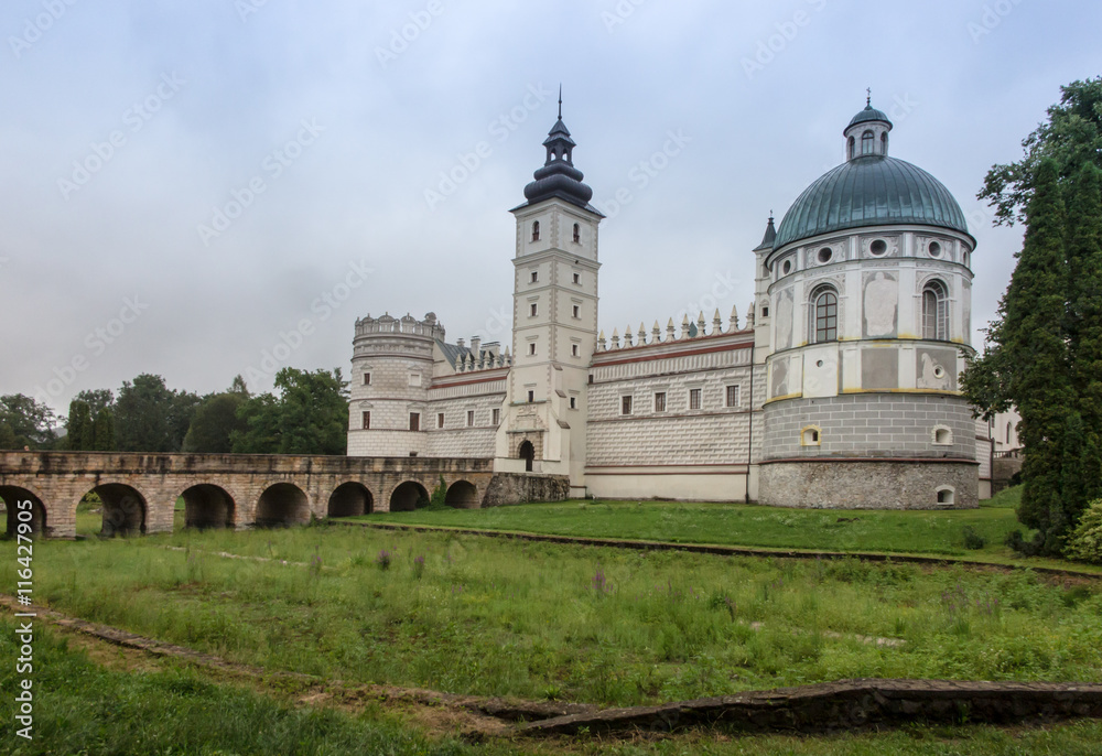 Renaissance castle in Krasiczyn in  Poland
