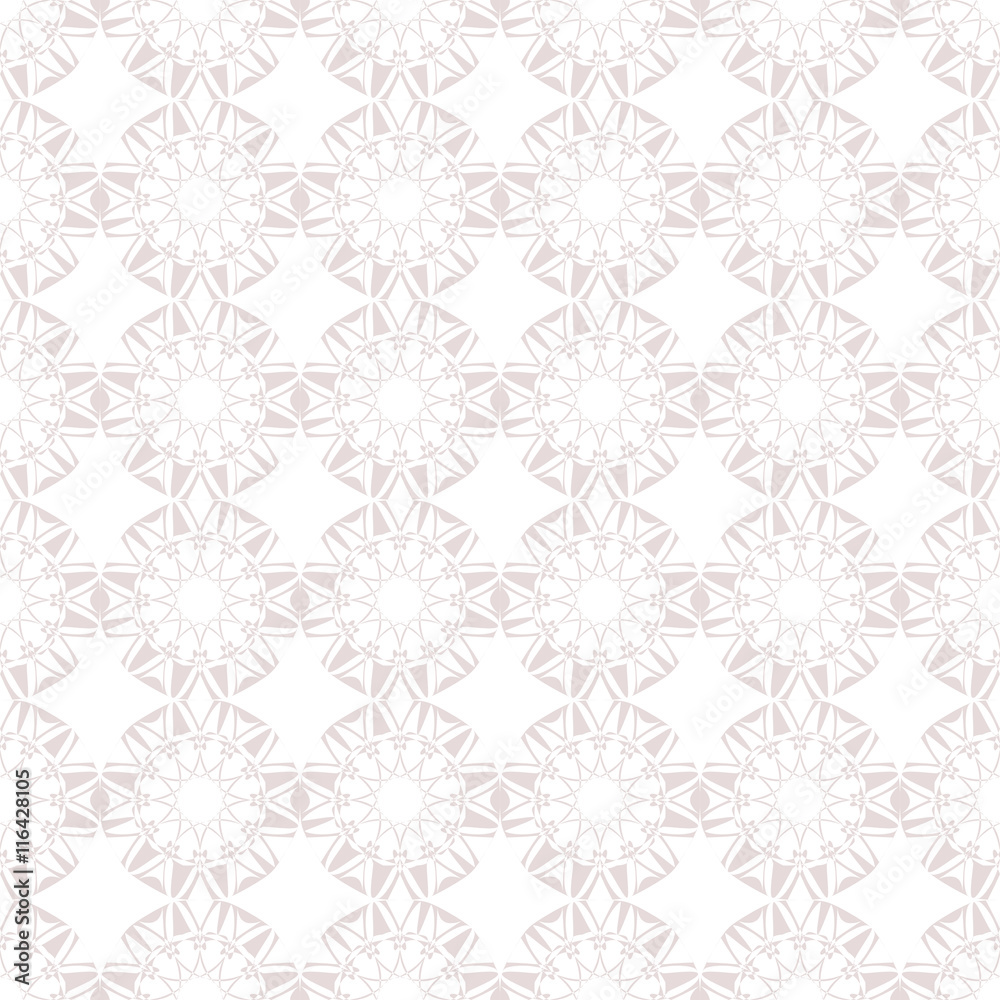Vector low contrasting background with rhomboid abstract shapes, light pink seamless patterns on white background