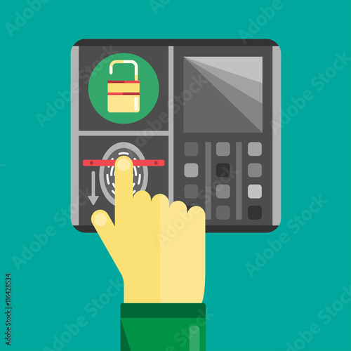 biometric fingerprint scanner icon