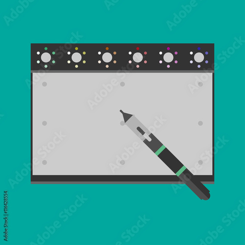 graphics tablet with stylus and stylus stand