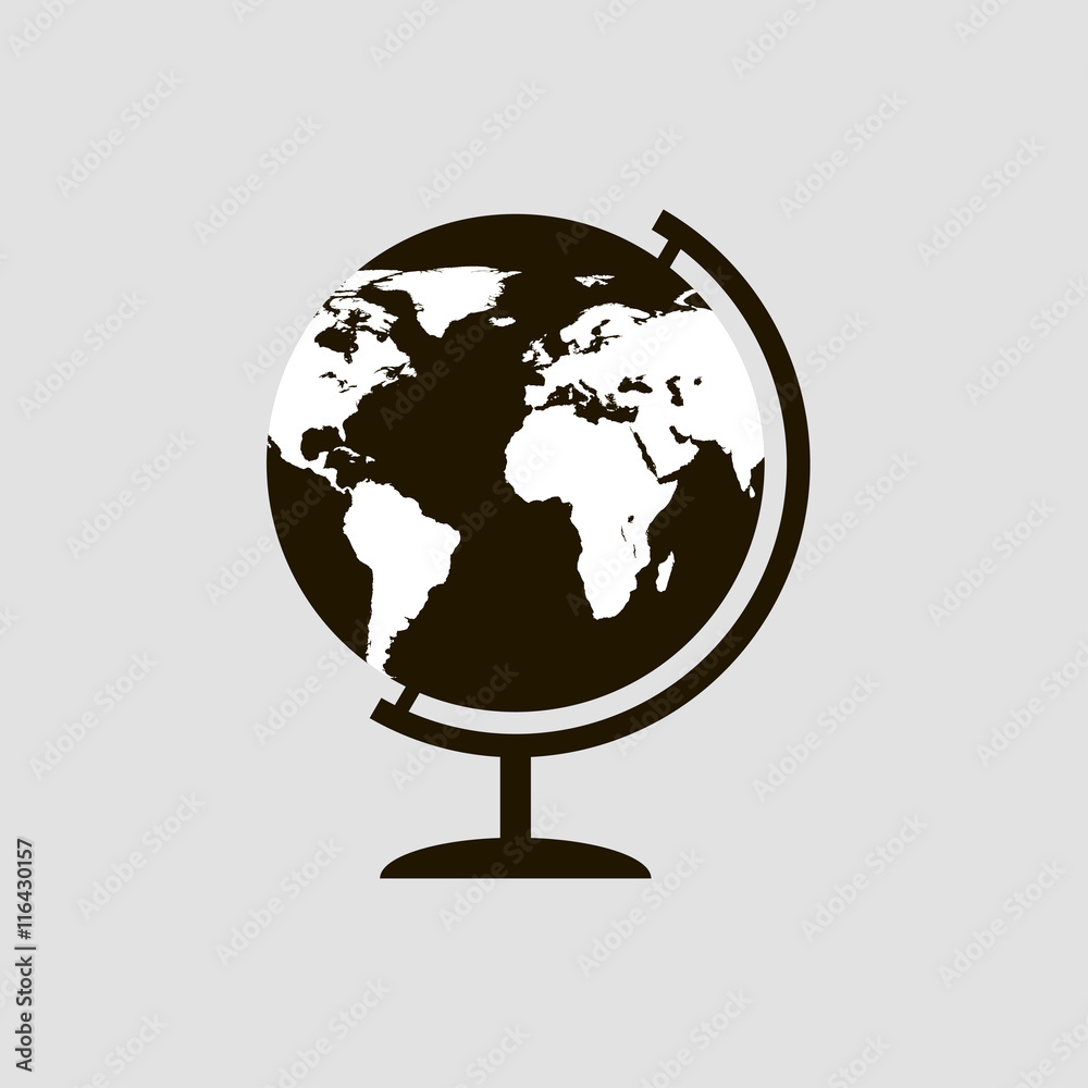 Vector globe icon